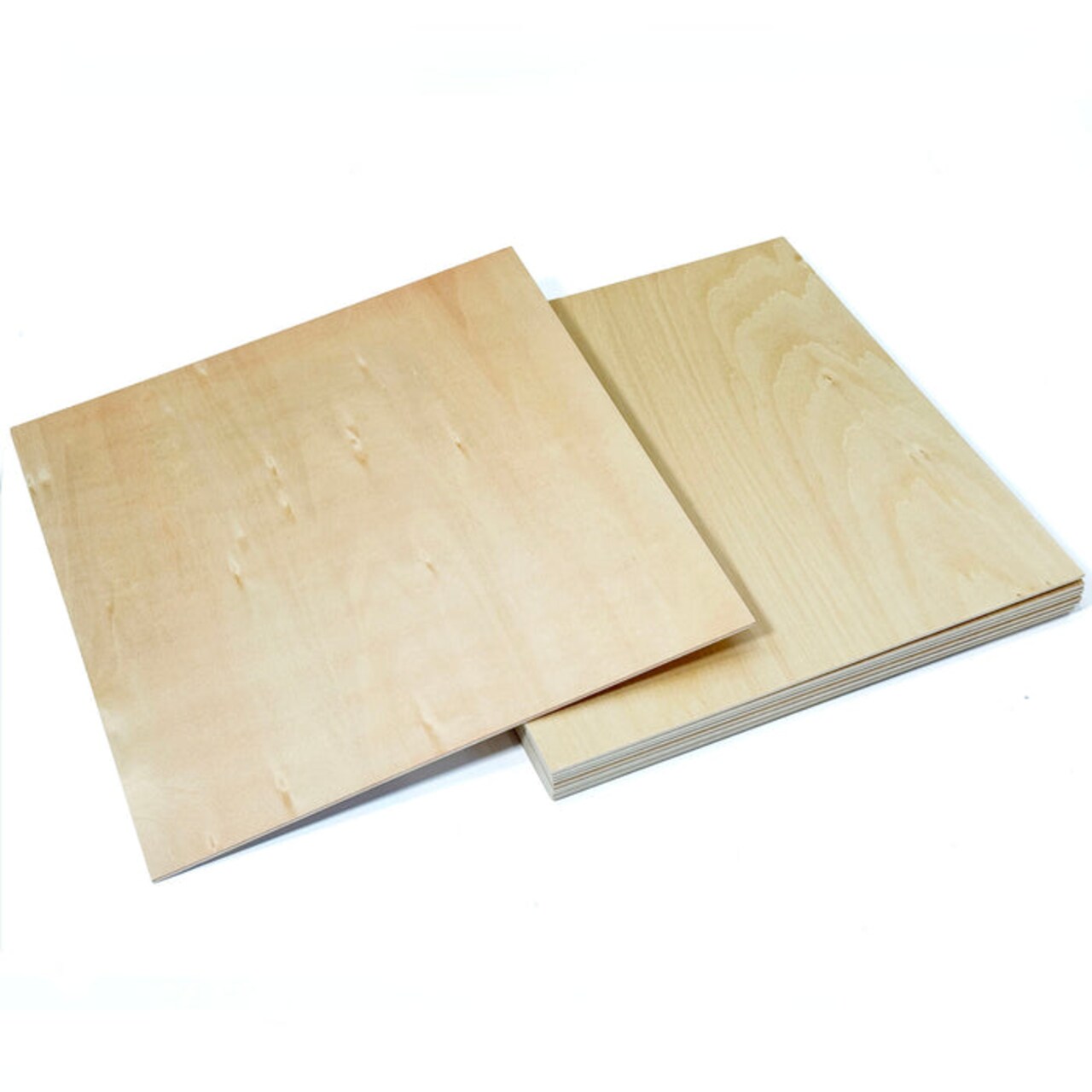 Basswood Plywood Sheets – 12x18 or 12x12 Unfinished or Finished Wood Sheets for Crafts, Laser Cutting, DIY – 10 Pack